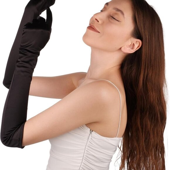 Satin Bridal Wedding Gloves, Prom Costume Gloves, Special Satin Gloves for Women - Picture 1 of 4